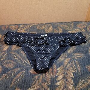 Roxy Black and White Polka Dot Bikini Bottoms- Juniors Size Large